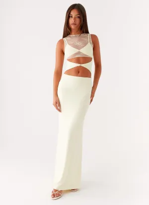 Imperial Maxi Dress - Yellow Minimalist feel