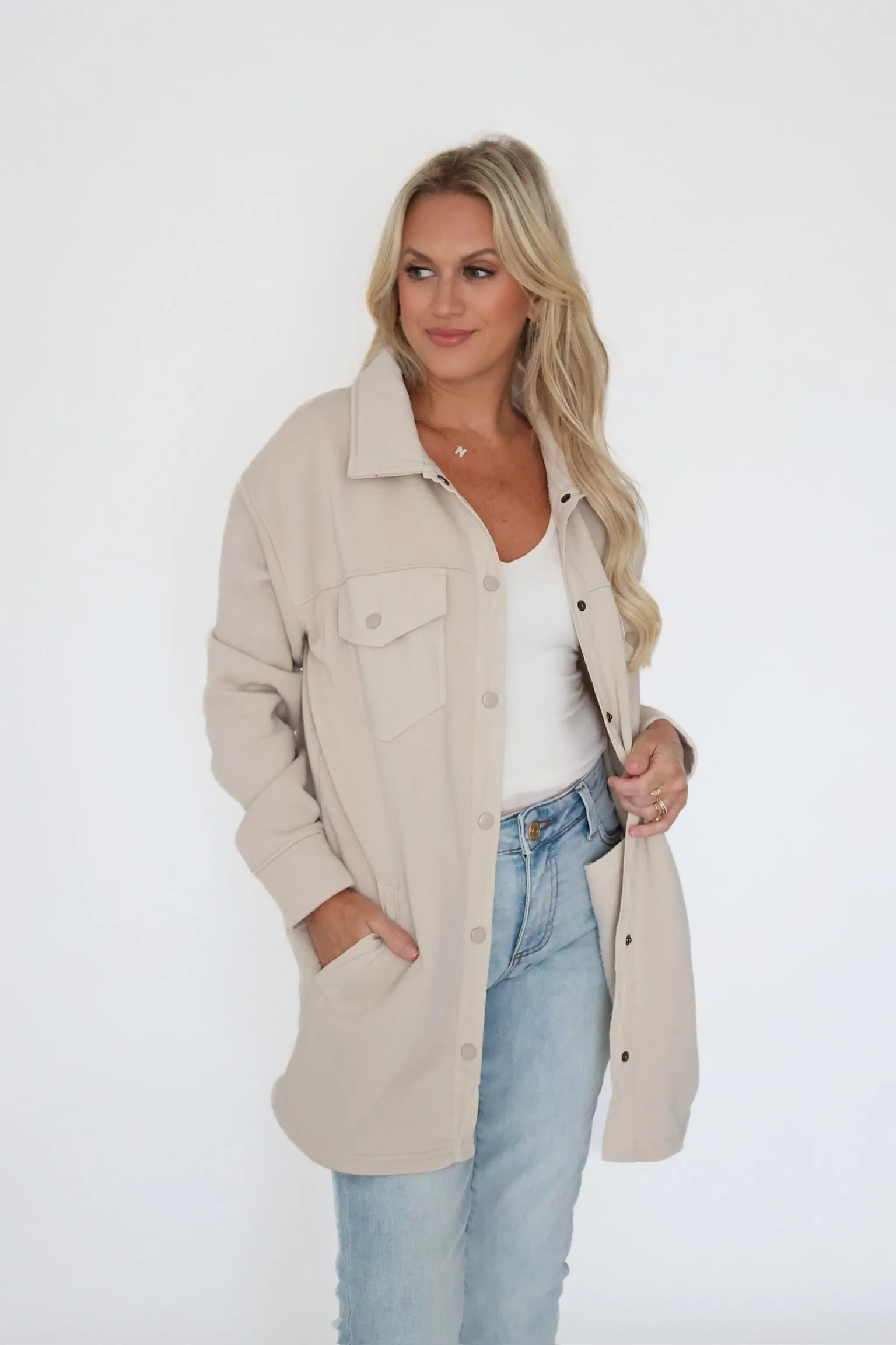 In A Snap Shacket- Natural Day Hike Style