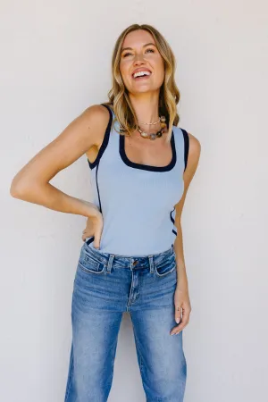 Cozy Sweater In Contrast Tank