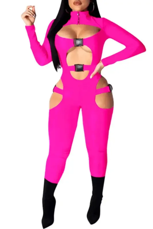 In My Zone Buckle Cutout Jumpsuit (S-2XL)