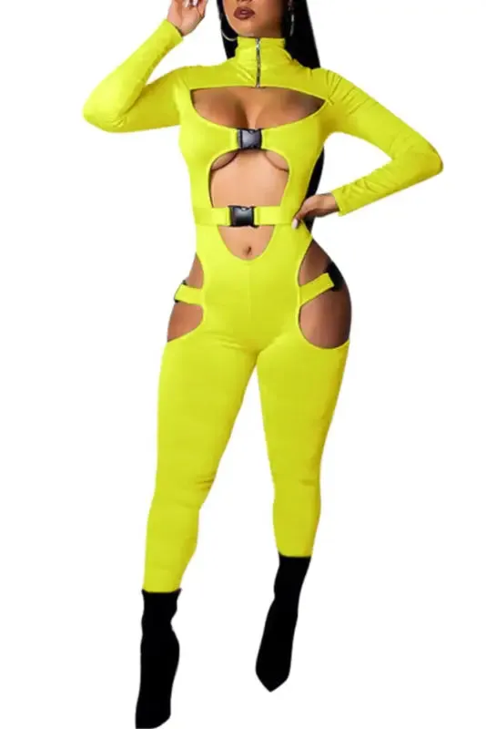 In My Zone Buckle Cutout Jumpsuit (S-2XL)