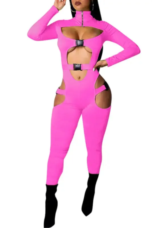 In My Zone Buckle Cutout Jumpsuit (S-2XL)