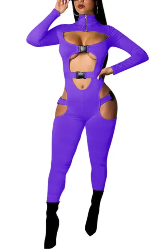 In My Zone Buckle Cutout Jumpsuit (S-2XL)