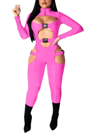In My Zone Buckle Cutout Jumpsuit (S-2XL)