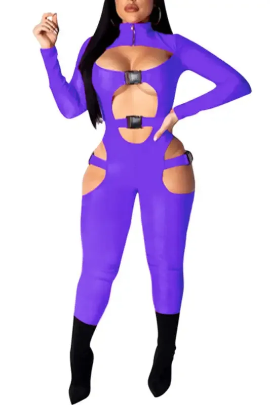 In My Zone Buckle Cutout Jumpsuit (S-2XL)