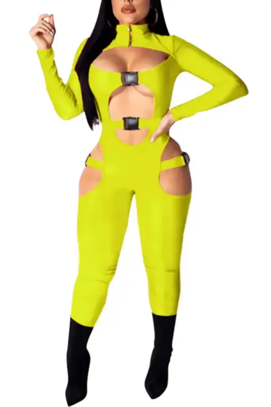 In My Zone Buckle Cutout Jumpsuit (S-2XL)