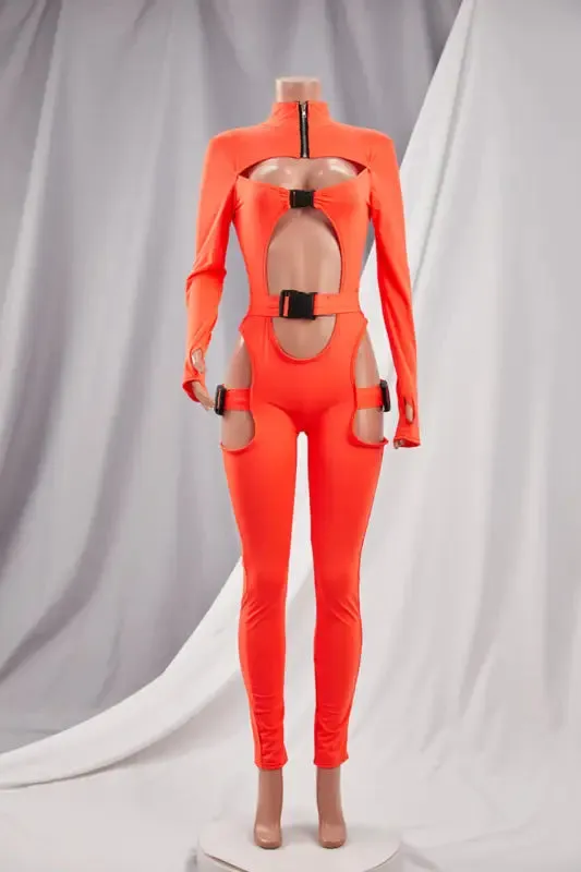 In My Zone Buckle Cutout Jumpsuit (S-2XL)