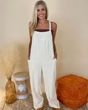 In The Cards Oatmeal Corduroy Overall
