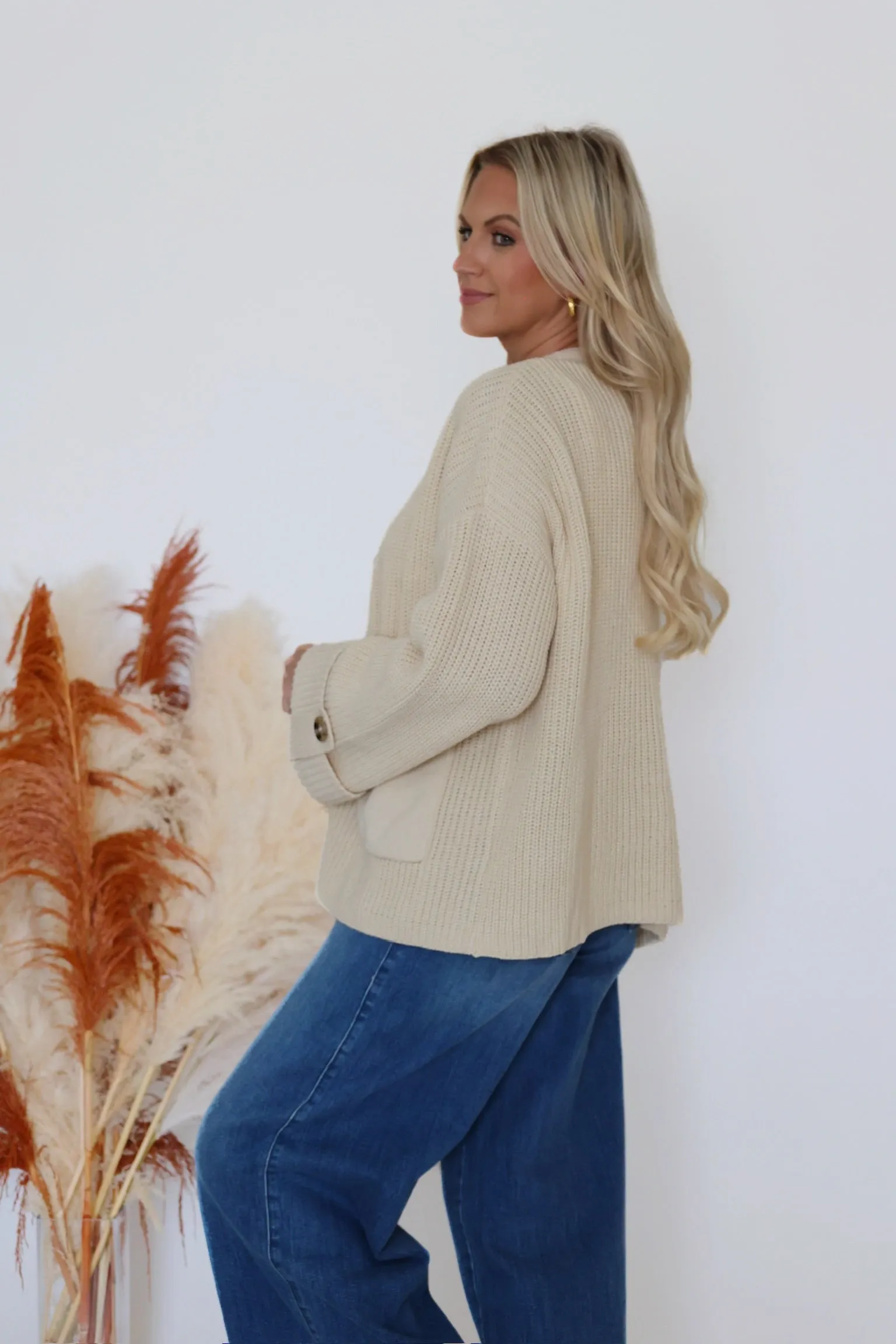 Hypoallergenic Lining WindproofDesign Index Card Cardigan