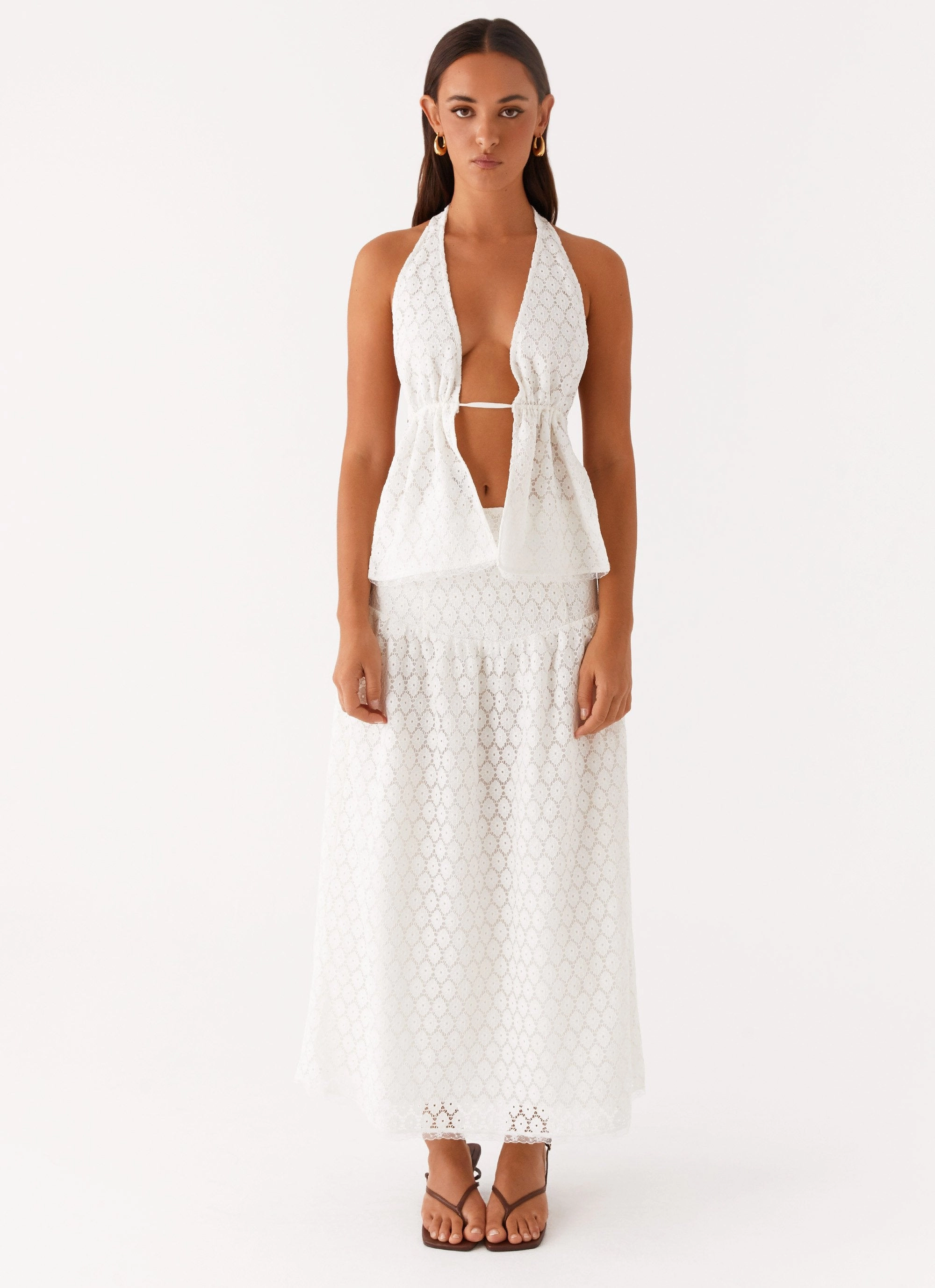 Style Layering Indiana Corset Midi Skirt - White