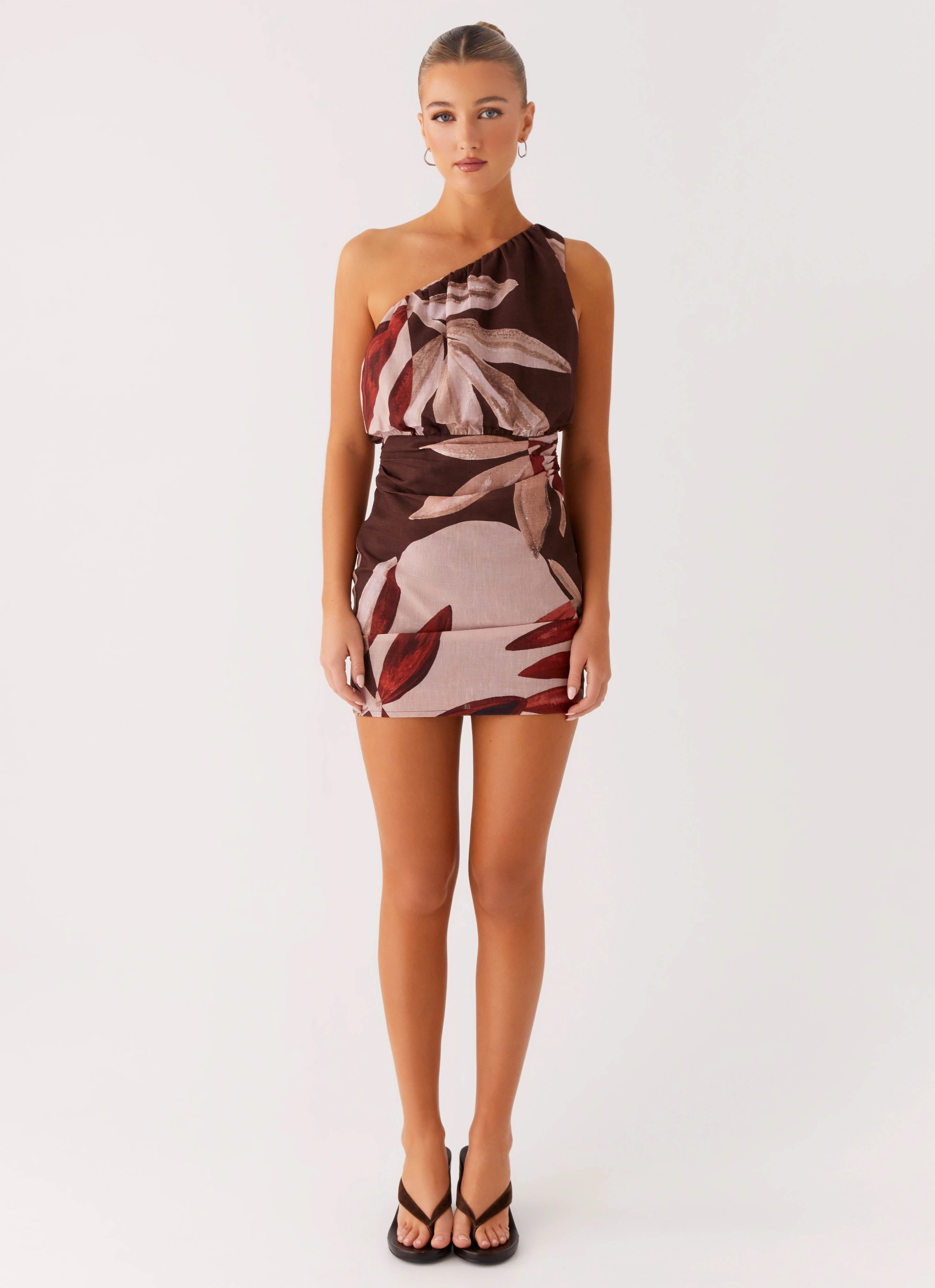 Summer Wardrobe Indianna Mini Dress - Cinnamon Palm