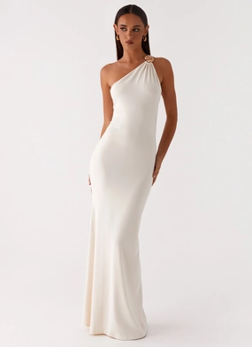 Infinity Maxi Dress - Ivory DeepPocketStyle Light material