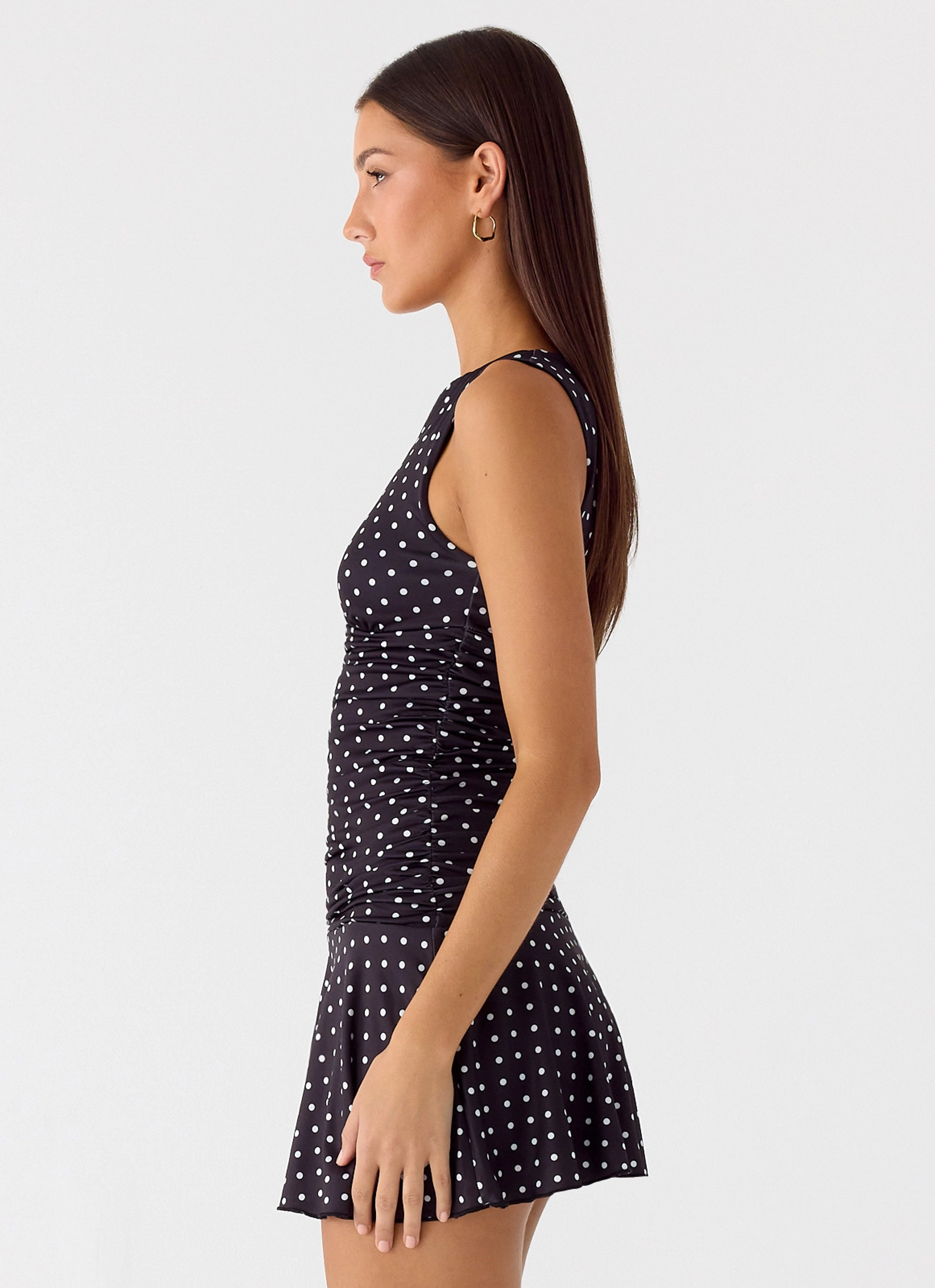 Kelda Mini Dress - Black Polkadot Work Chic Casual day-to-night piece