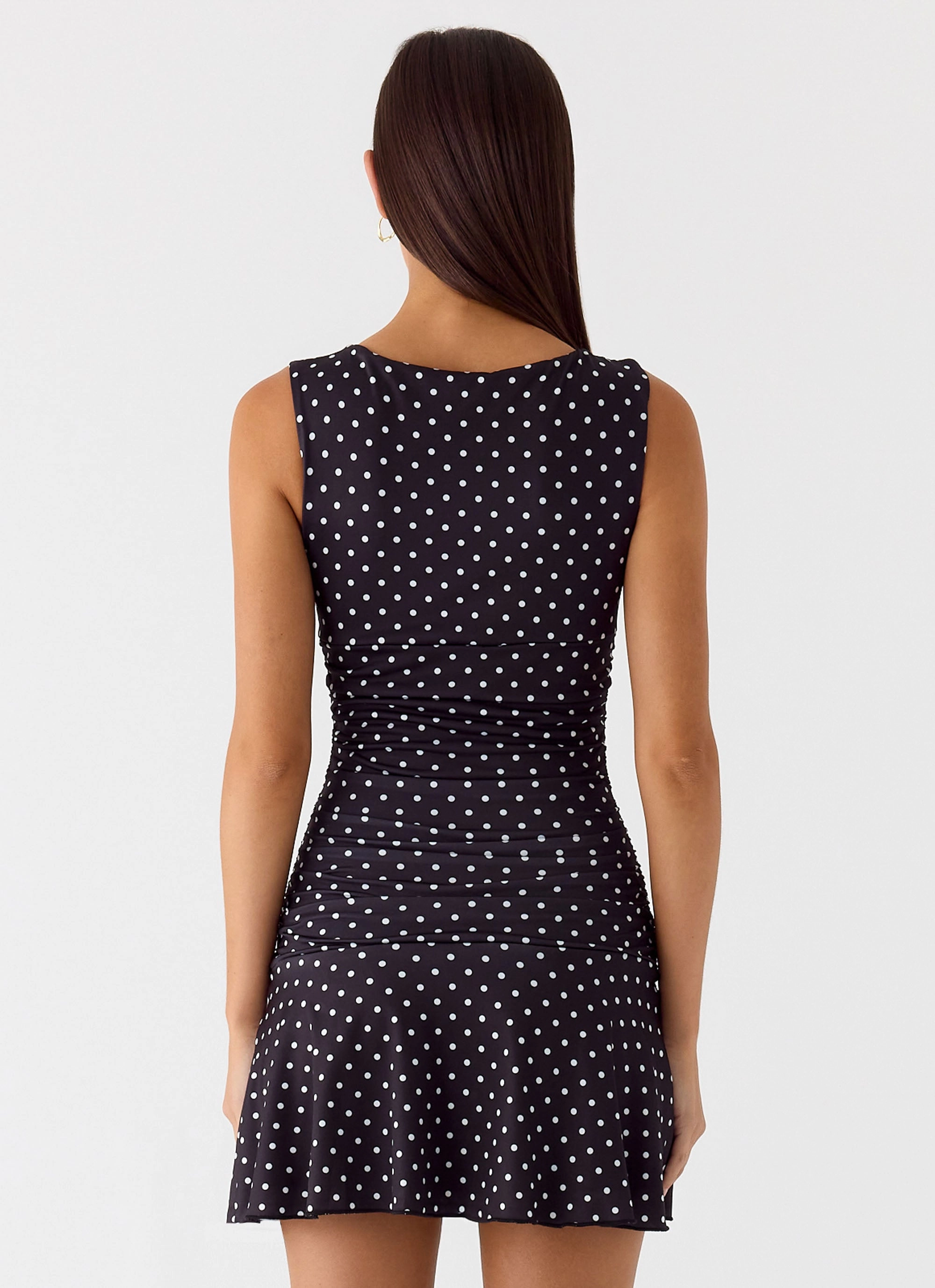 Kelda Mini Dress - Black Polkadot Classic sheath dress