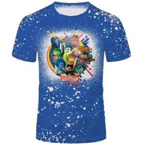 Inside Out 2 - Youth Bleached Tie Dye T-Shirt