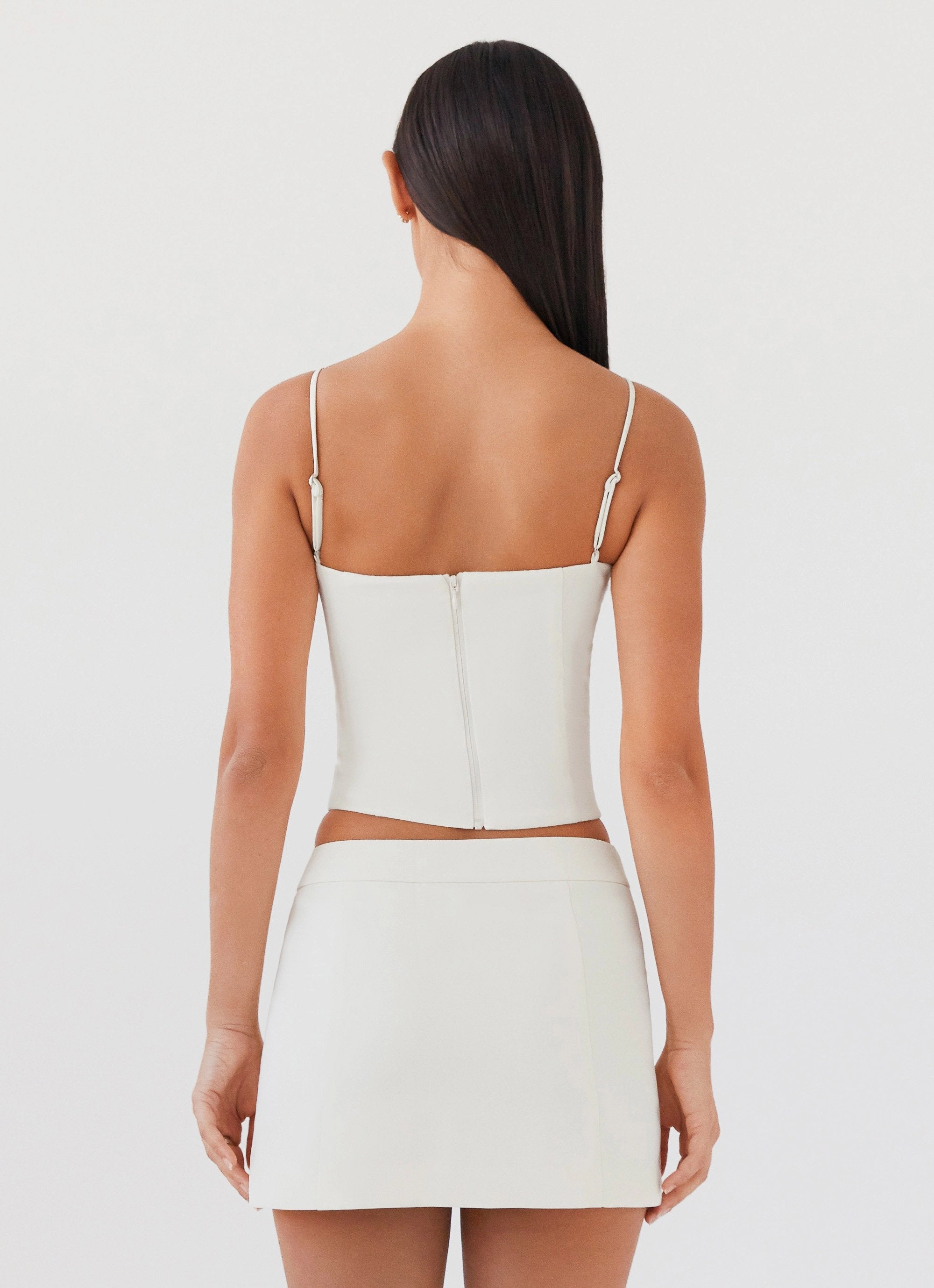 DropShoulder Eliana Crop Top - Ivory