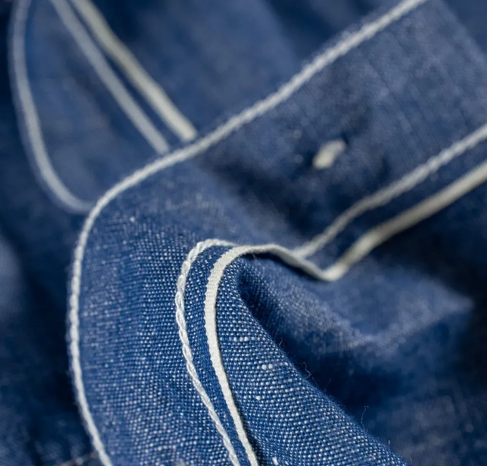 Iron Heart 10oz Selvedge Cotton Chambray Work Shirt