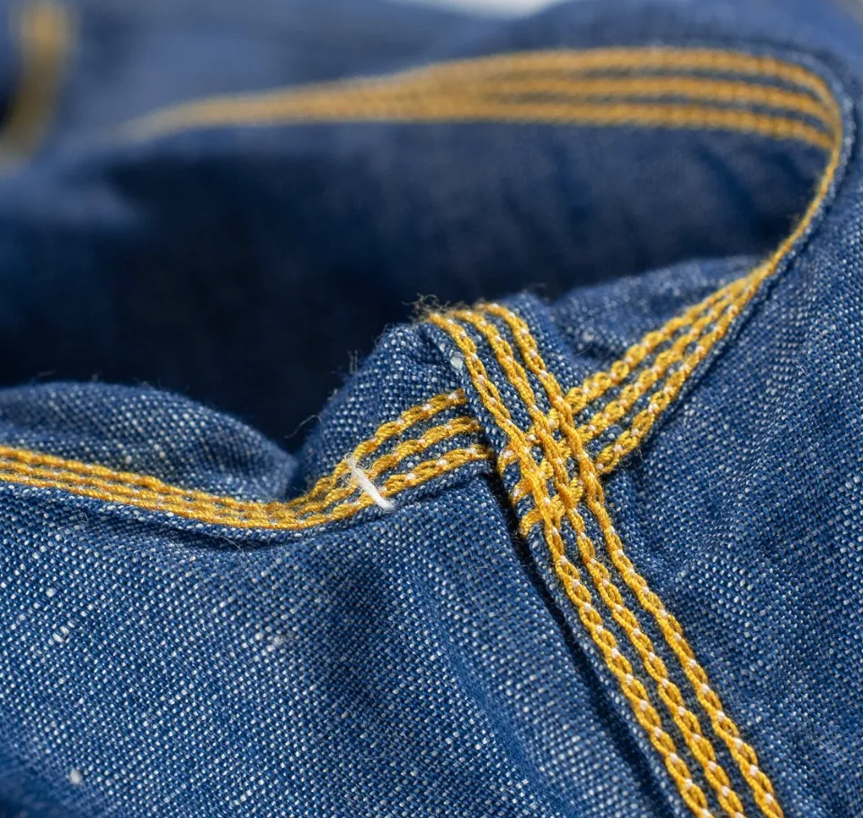Iron Heart 10oz Selvedge Cotton Chambray Work Shirt