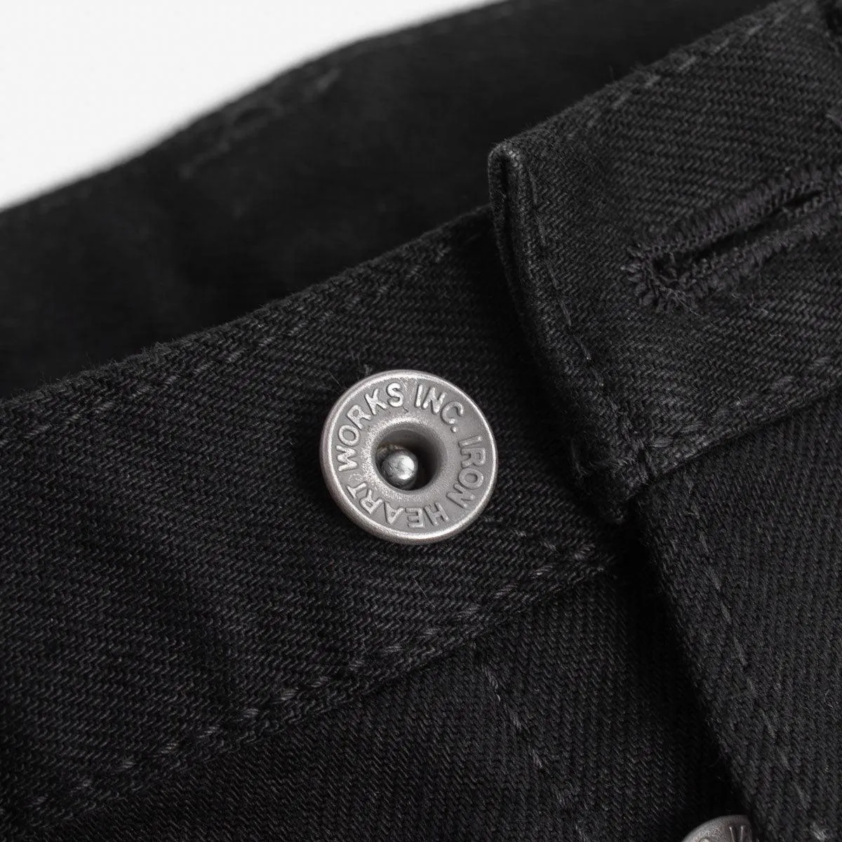 Iron Heart IH-777S-142bb 14oz Selvedge Denim Slim Tapered Cut Jeans - Black/Black