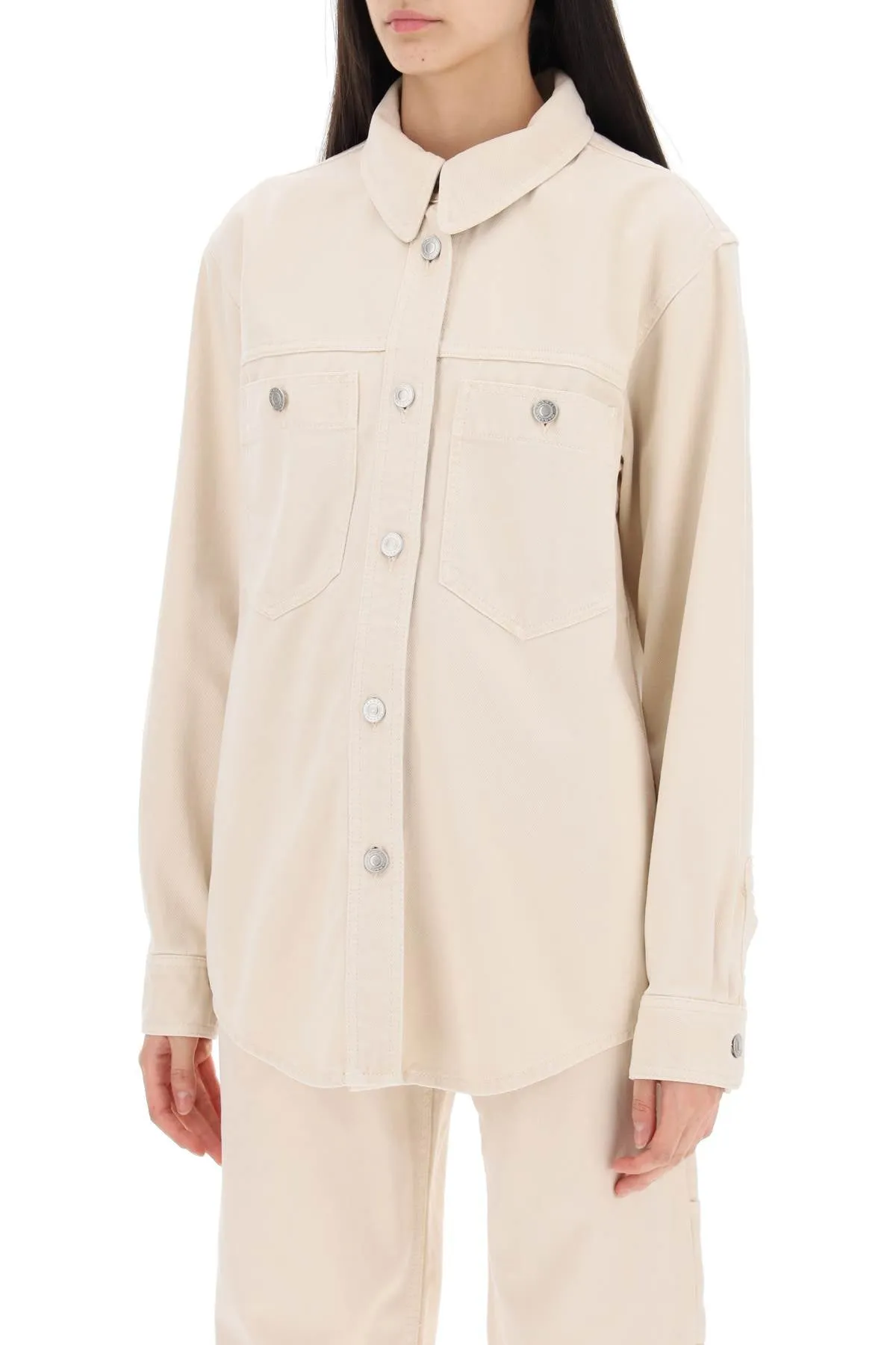 Isabel marant denim talbot shirt CH0129FA B1H07I ECRU