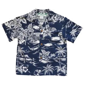 island navy hawaiian boy shirt
