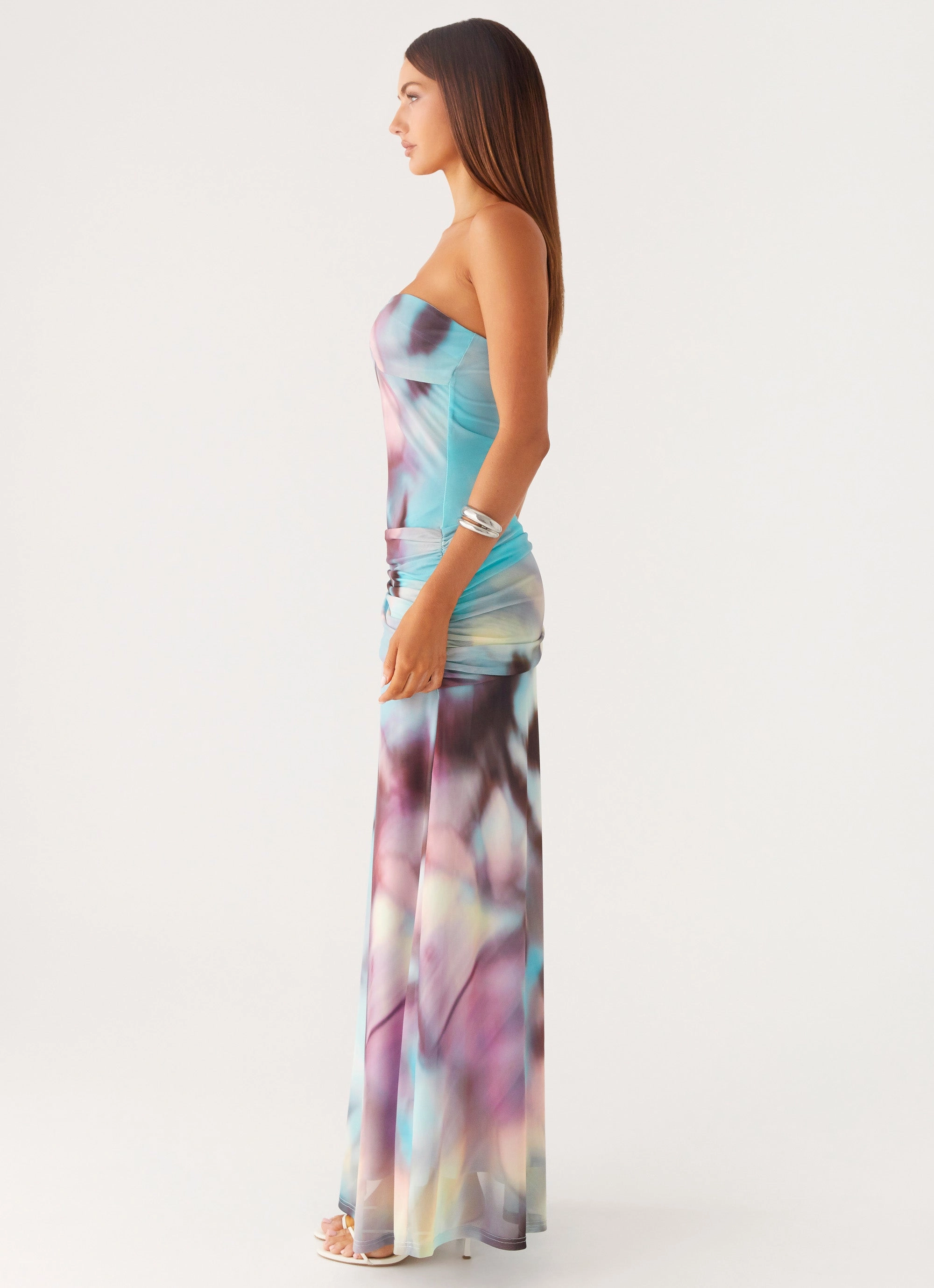 Isle Escape Mesh Maxi Dress - Sea Splash Stylish Vibe
