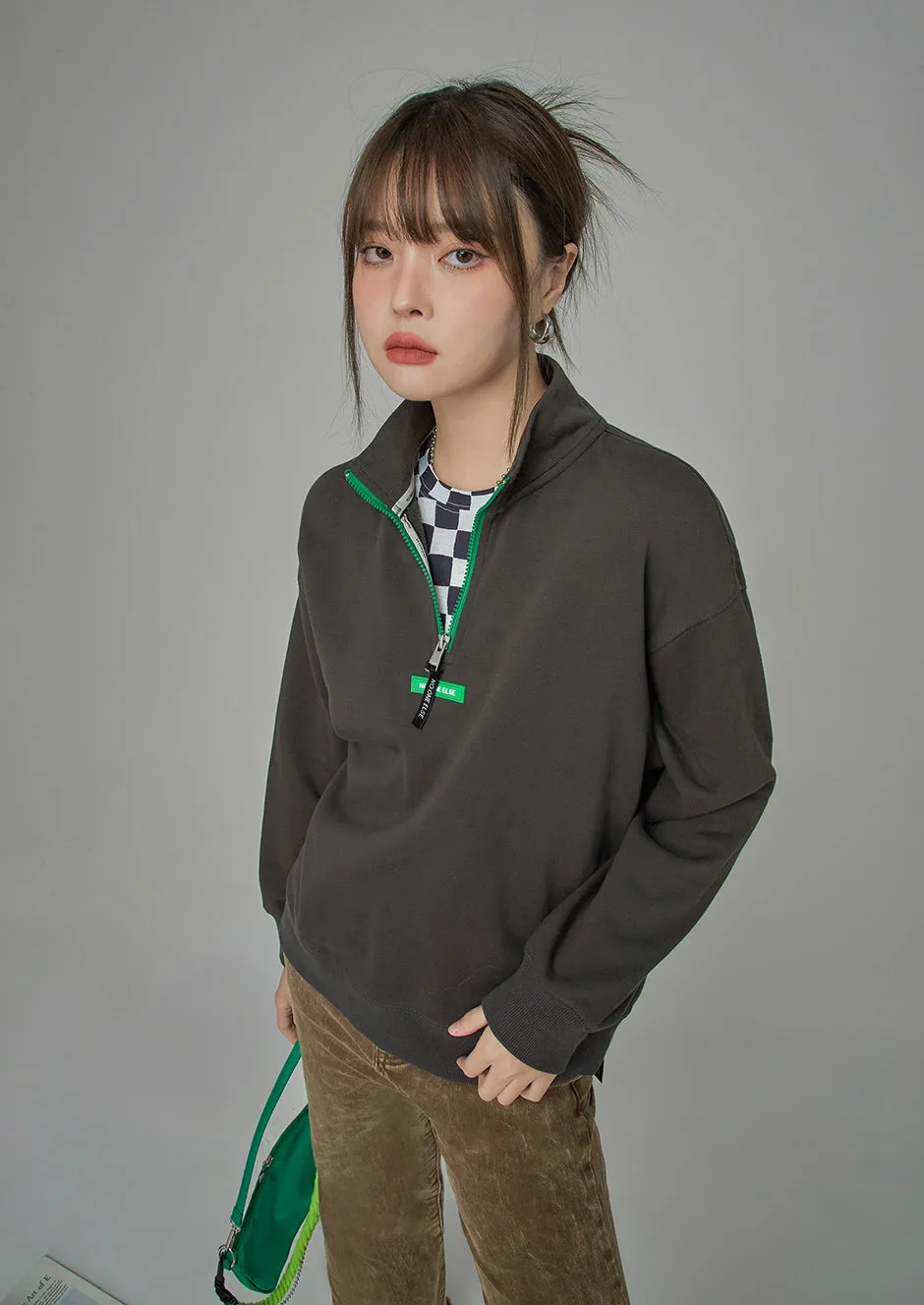 It Felt Like Heaven Half Zip-Up Sweatshirt
