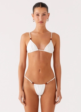 Saltwater Resilient Beach-ready Ivanka Bikini Top - White