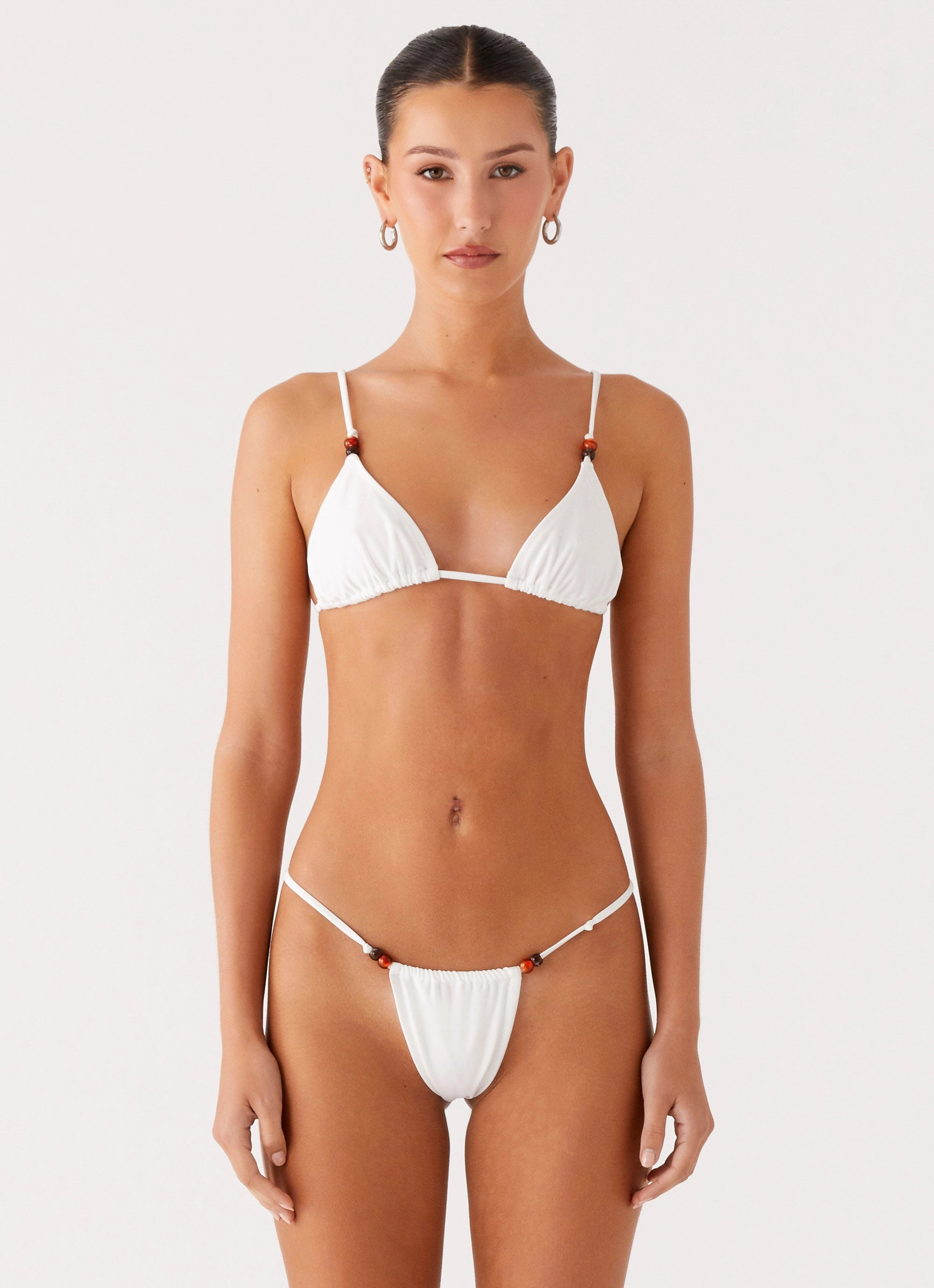 Saltwater Resilient Beach-ready Ivanka Bikini Top - White