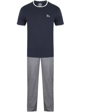 Ivor 2pc Cotton Jersey Lounge Set in Midnight Blue - Tokyo Laundry