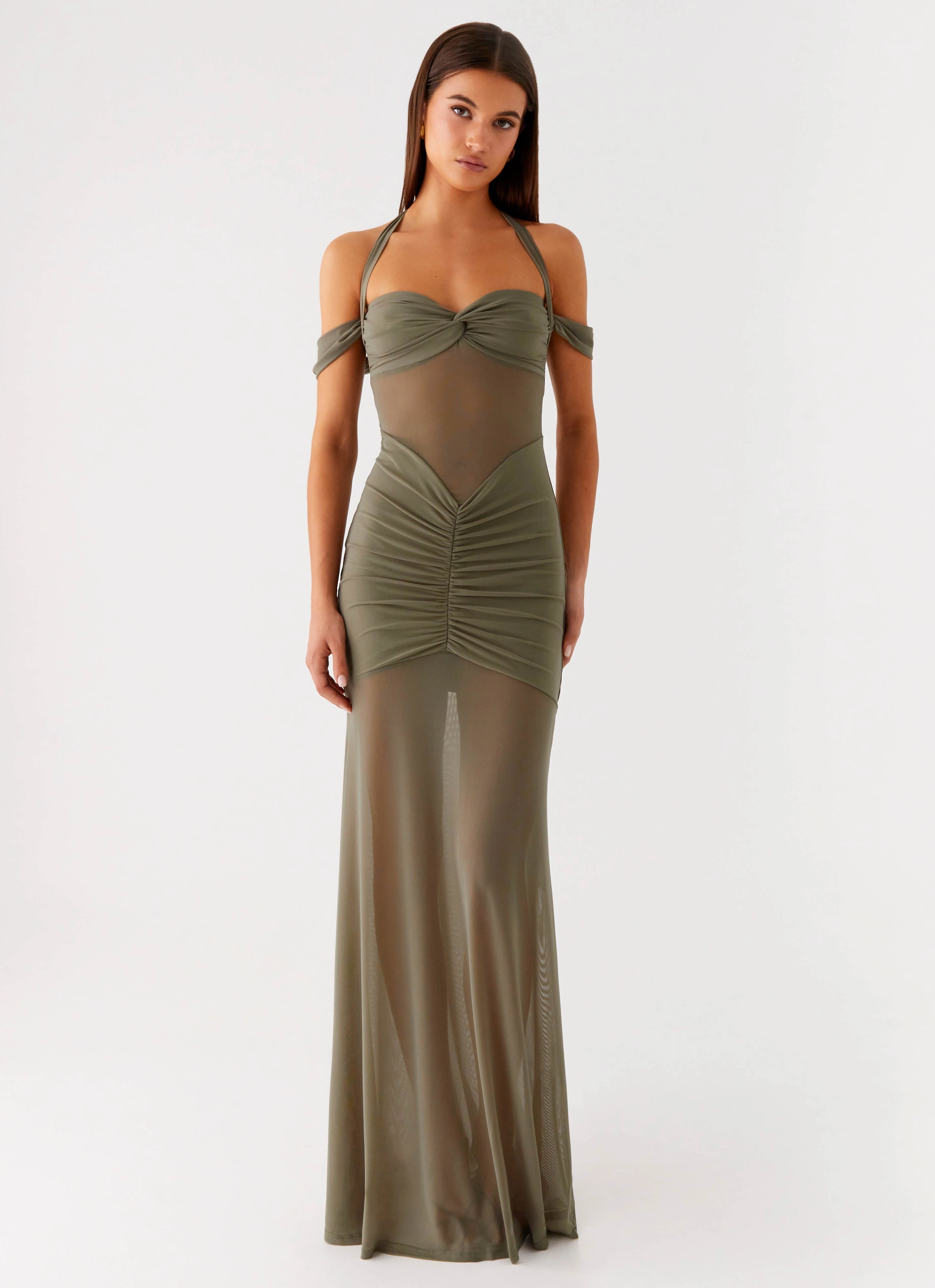 Fresh Palette Smooth Motion Ivy Lane Maxi Dress - Olive