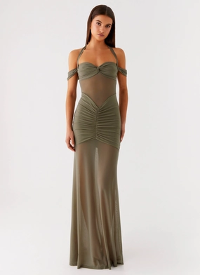 Fresh Palette Smooth Motion Ivy Lane Maxi Dress - Olive