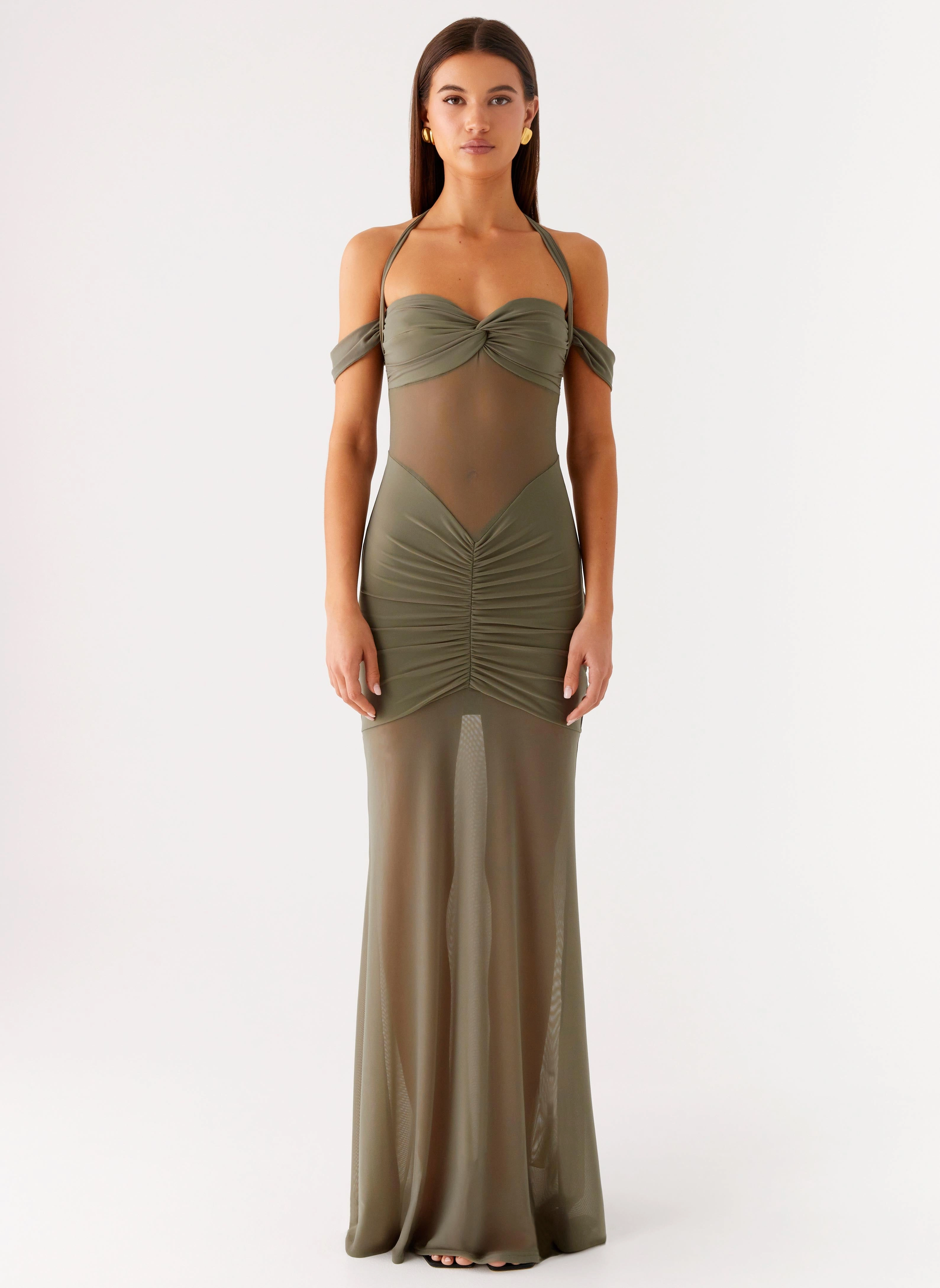 Smart Detail Ivy Lane Maxi Dress - Olive
