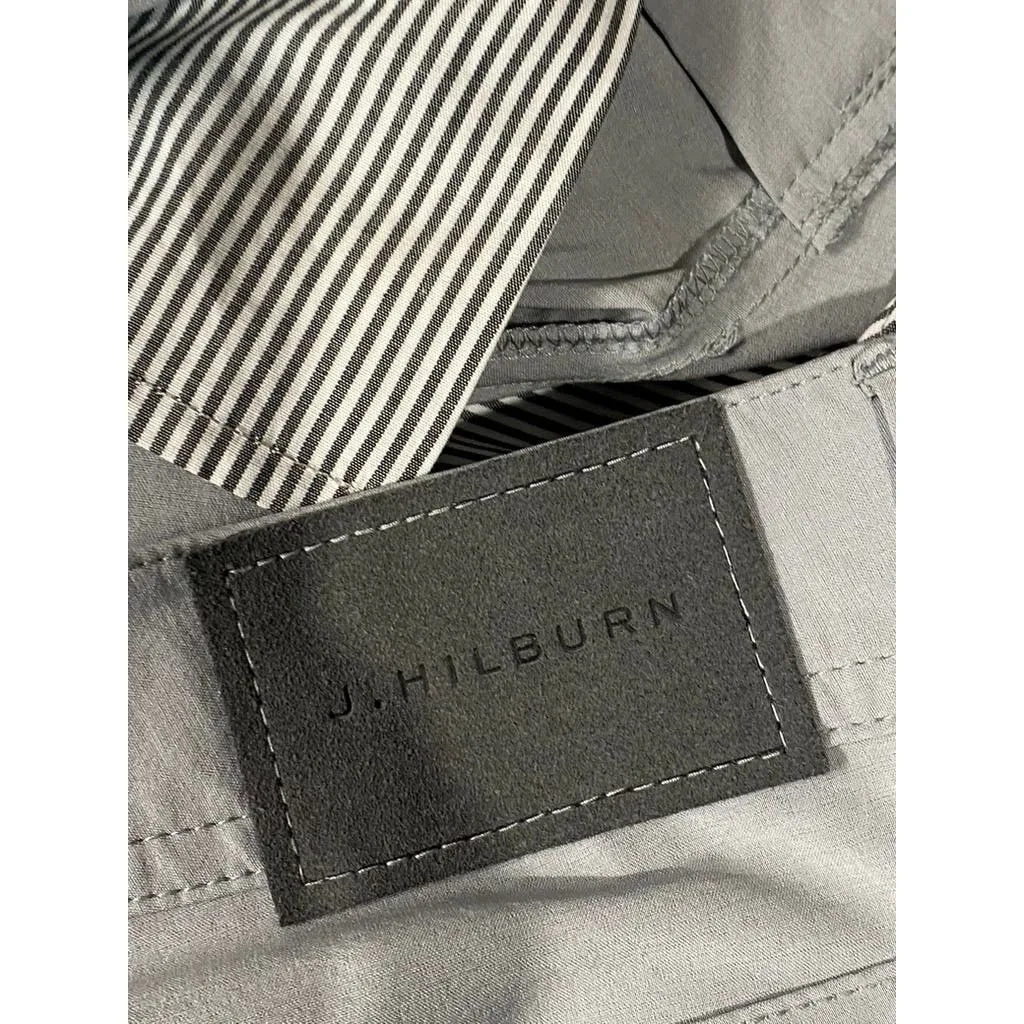 J. HILBURN Men's Light Gray Slim Straight Chino Pants SZ 36x32