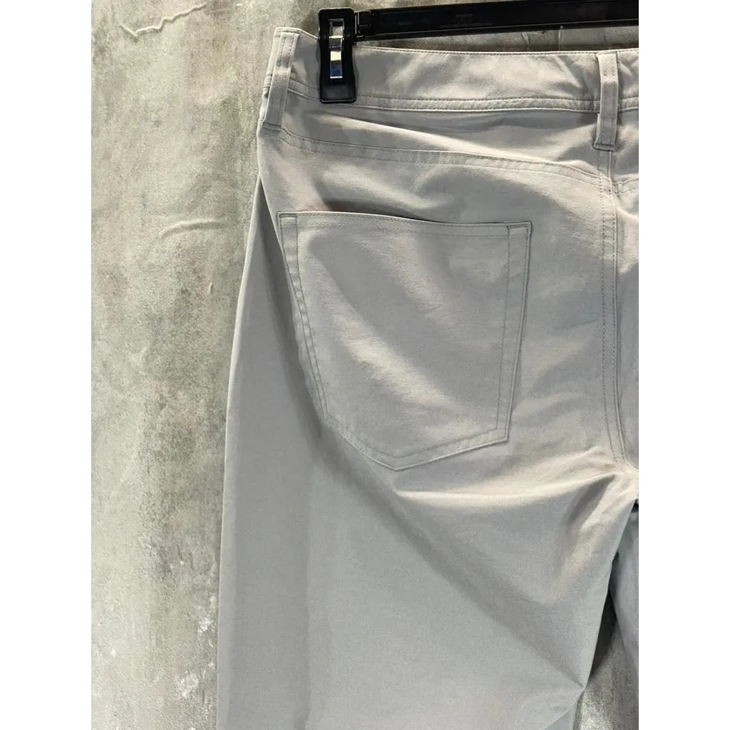J. HILBURN Men's Light Gray Slim Straight Chino Pants SZ 36x32