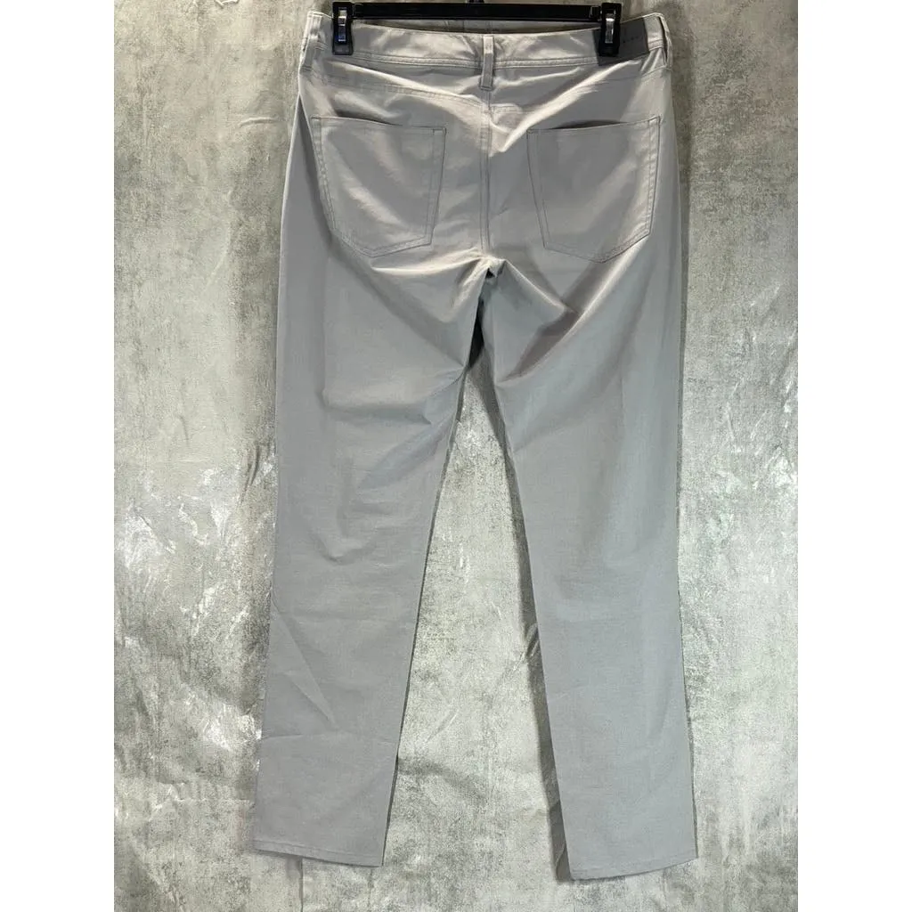 J. HILBURN Men's Light Gray Slim Straight Chino Pants SZ 36x32