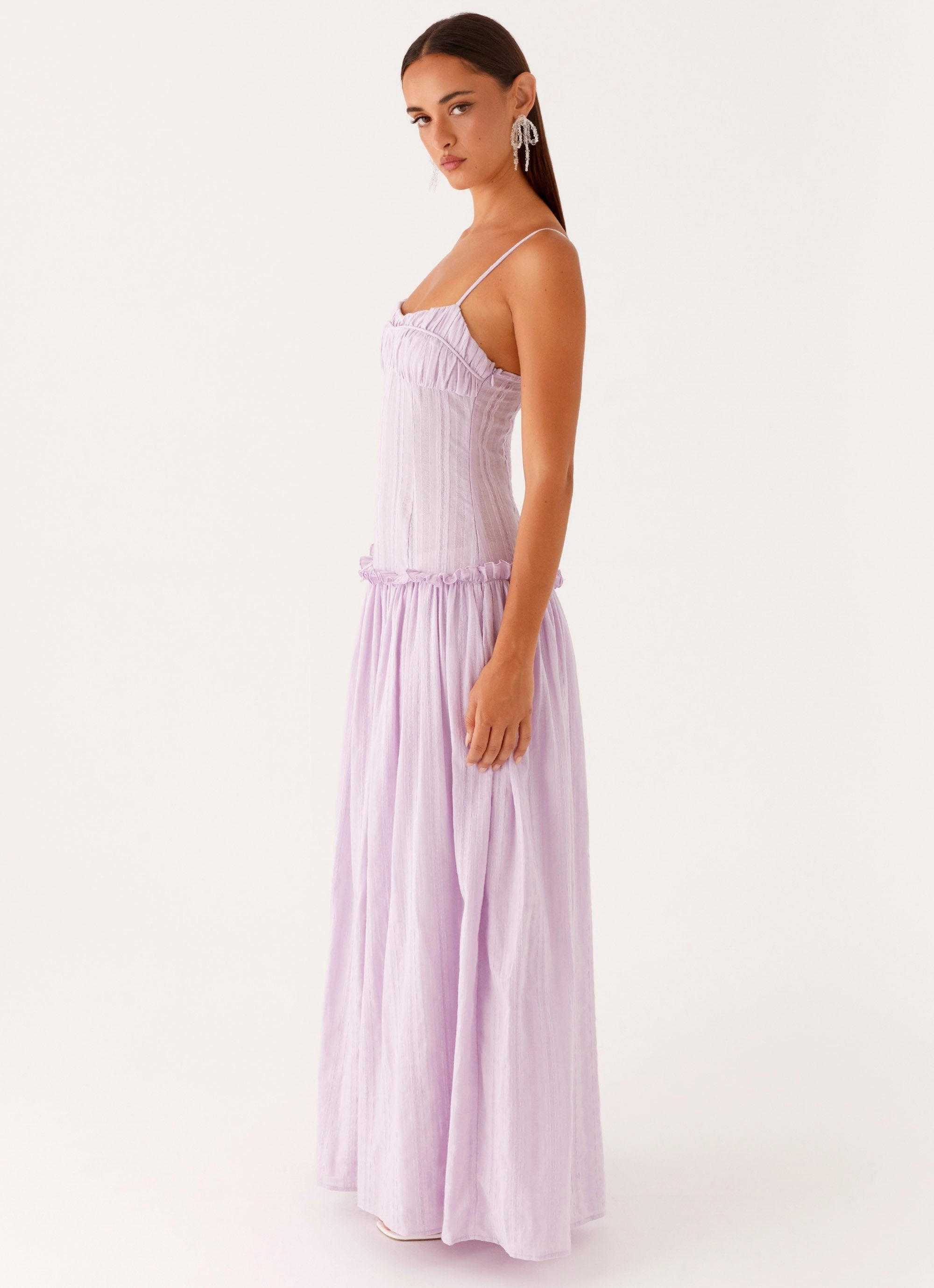 Lounge Texture Jacinda Drop Waist Maxi Dress - Lavender