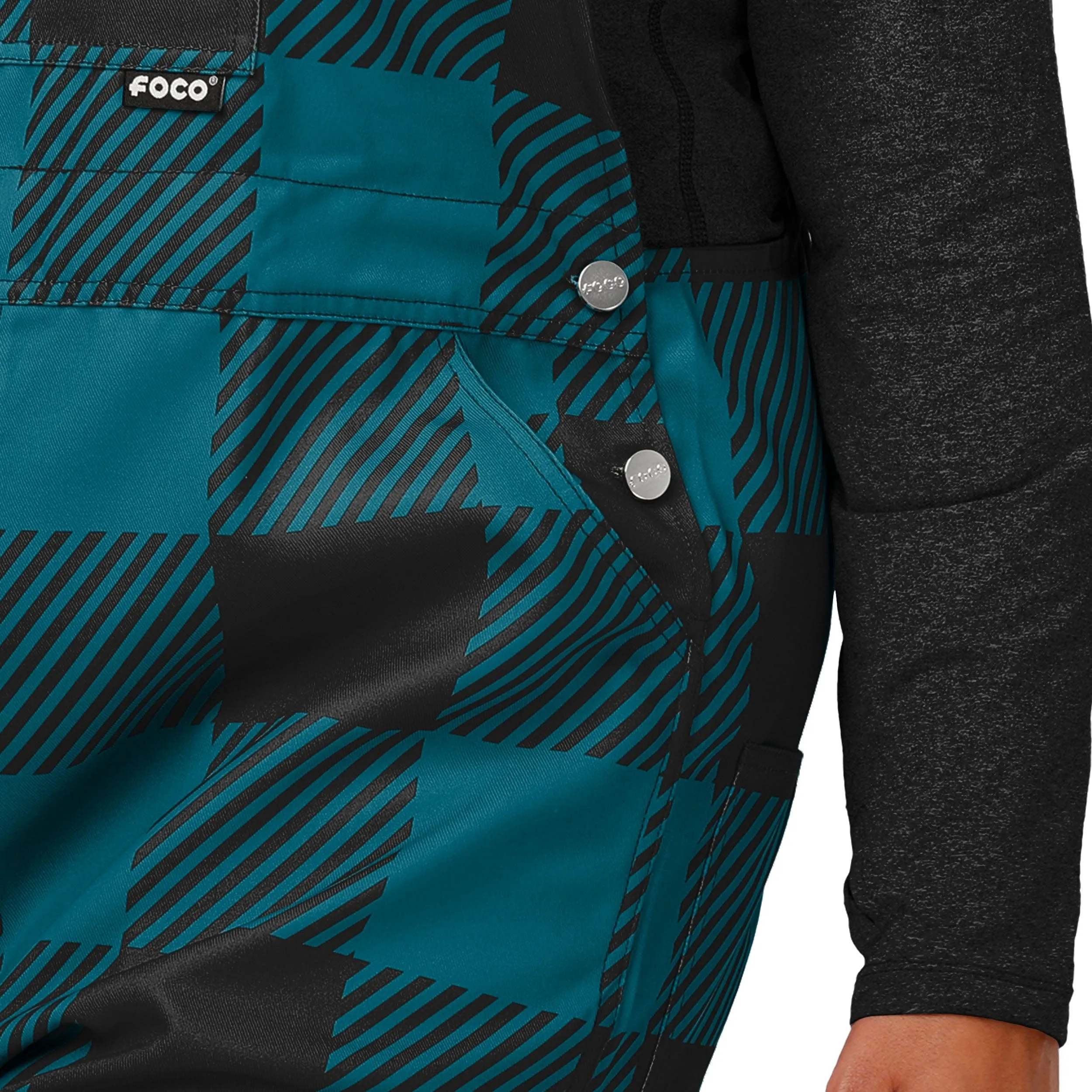 Jacksonville Jaguars NFL Womens Plaid Bib Overalls
