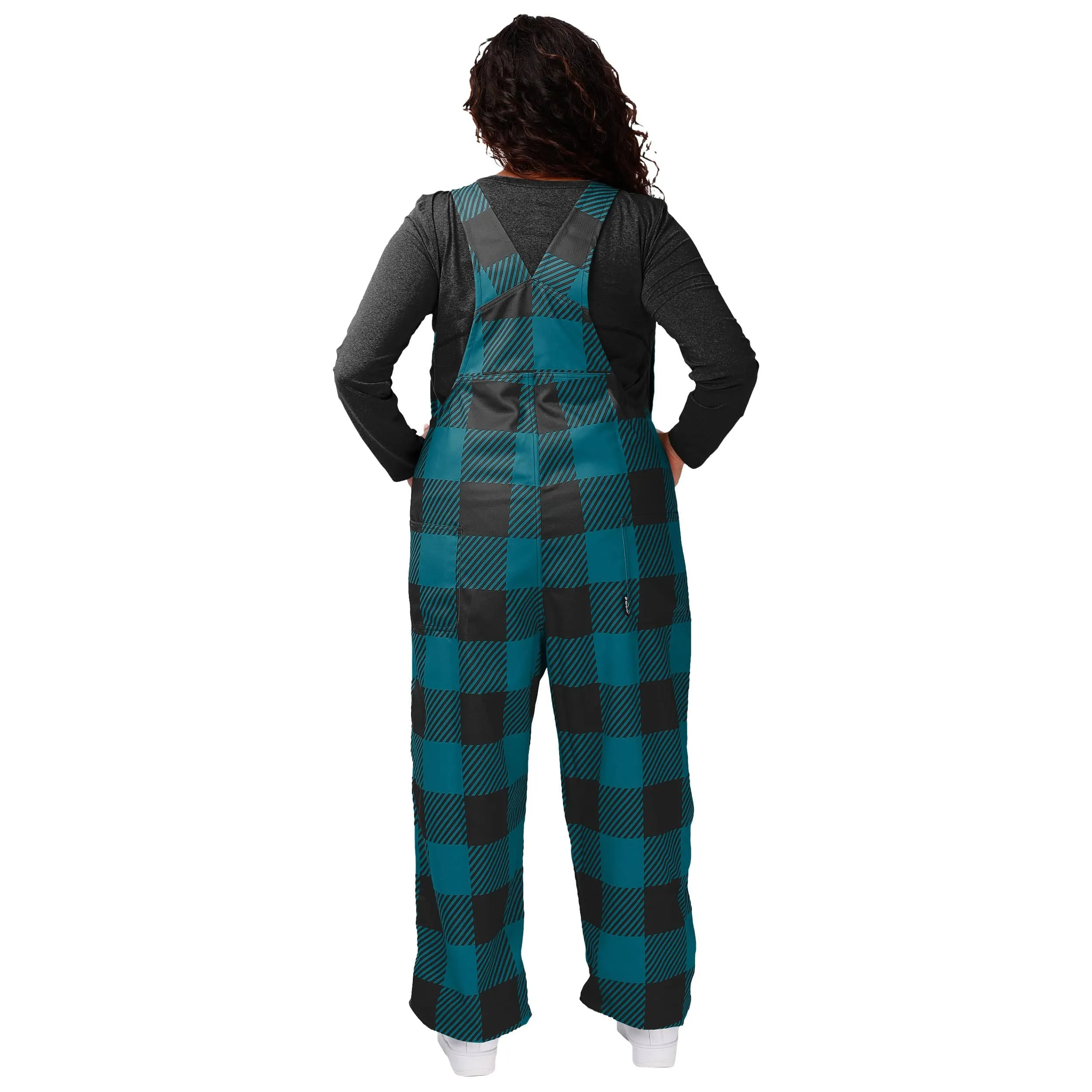 Jacksonville Jaguars NFL Womens Plaid Bib Overalls
