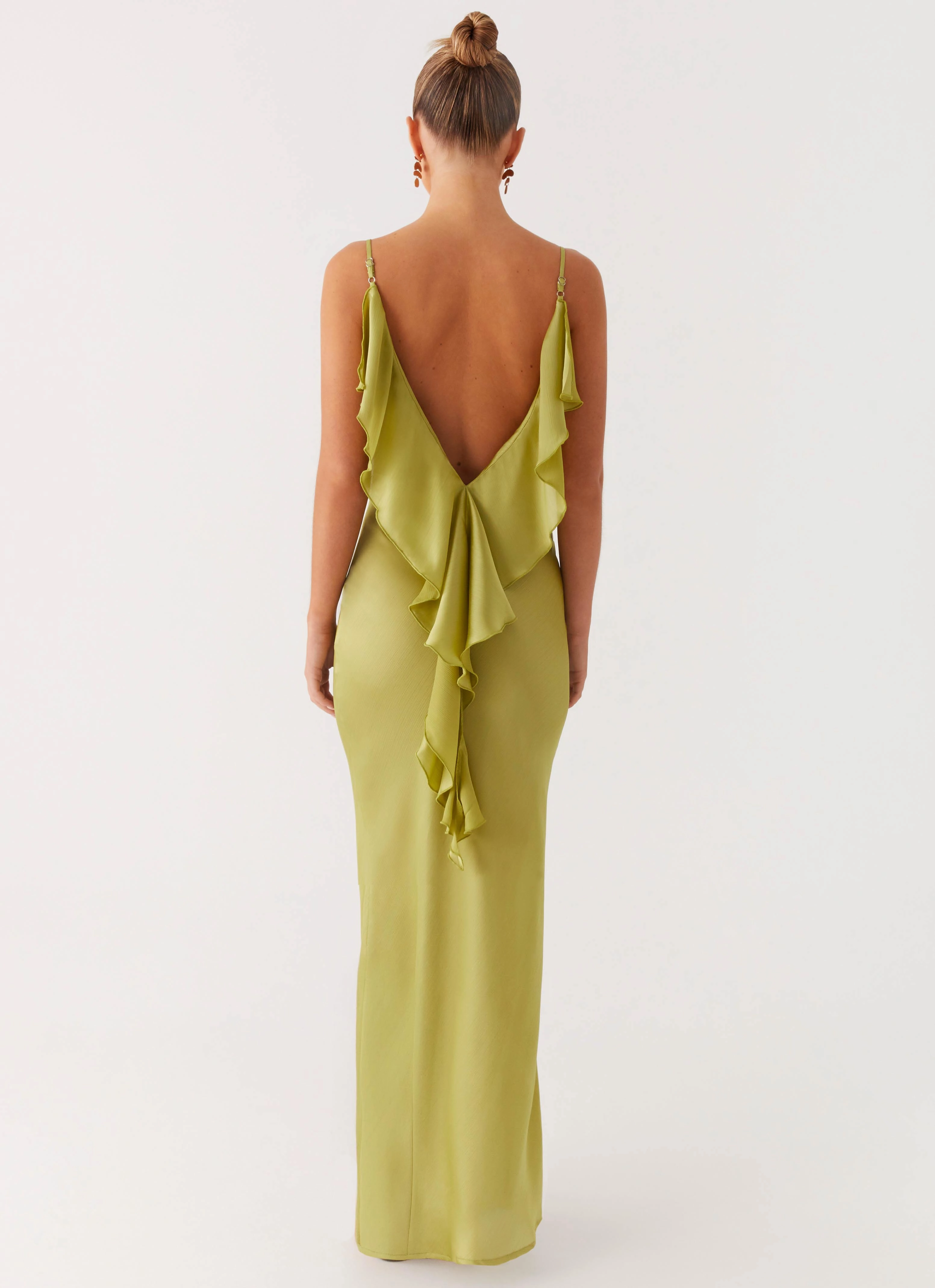 Versatile and Comfortable Skin Tone Jade Escape Maxi Dress - Lime