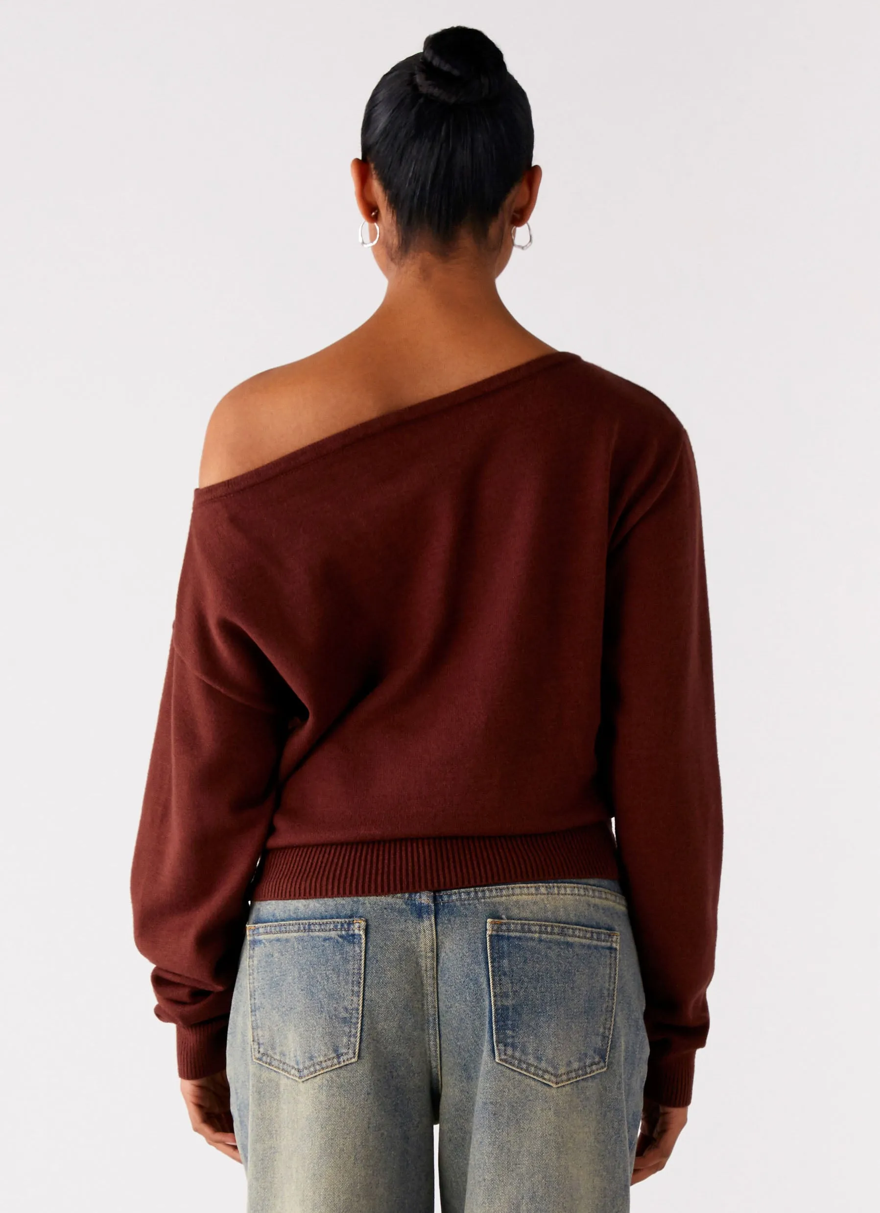 Jaelin Asymmetric Top - Chocolate Lightweight insulation