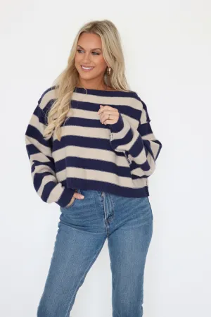 Janna Stripe Sweater Snag Resistant Fabric