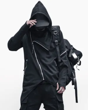 Japanese Techwear Zipper Hooded Jacket