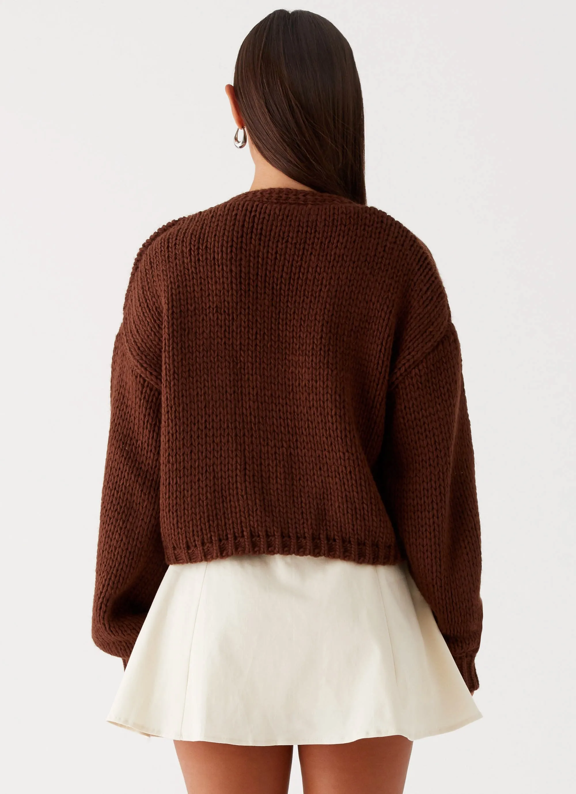 UVProtection Jasleen Knit Cardigan - Brown