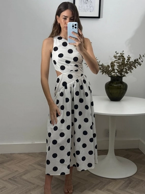 Vibrant Edge Jasmine Cut Out One Shoulder Dress in Mono