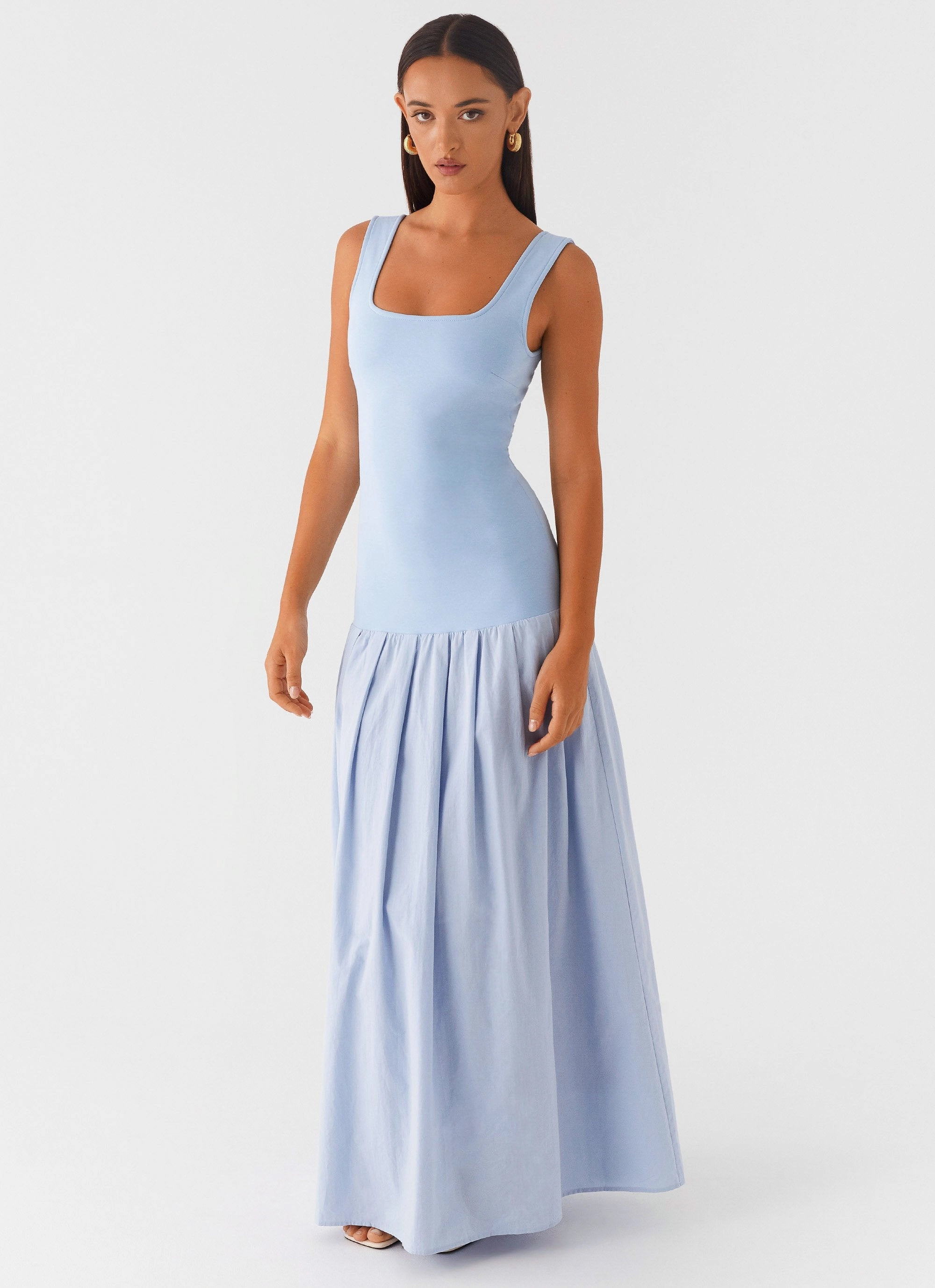 Jaxon Maxi Dress - Blue Effortless Vibe Versatile Look