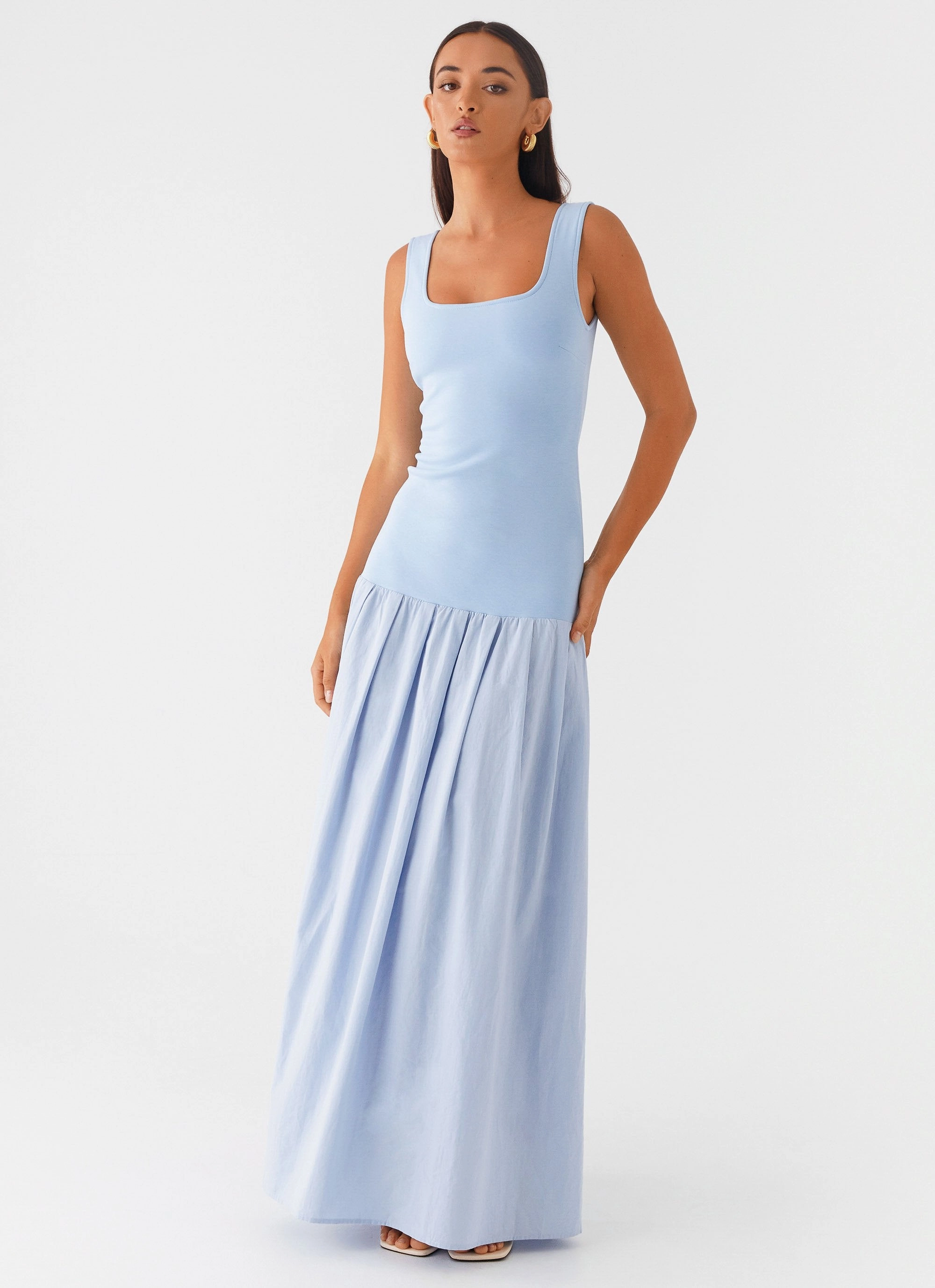 Mood Glow Lounge Cut Jaxon Maxi Dress - Blue