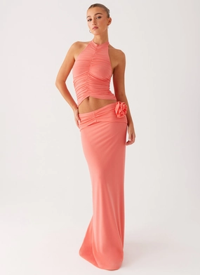Sophisticated Look Jayce Maxi Skirt - Salmon