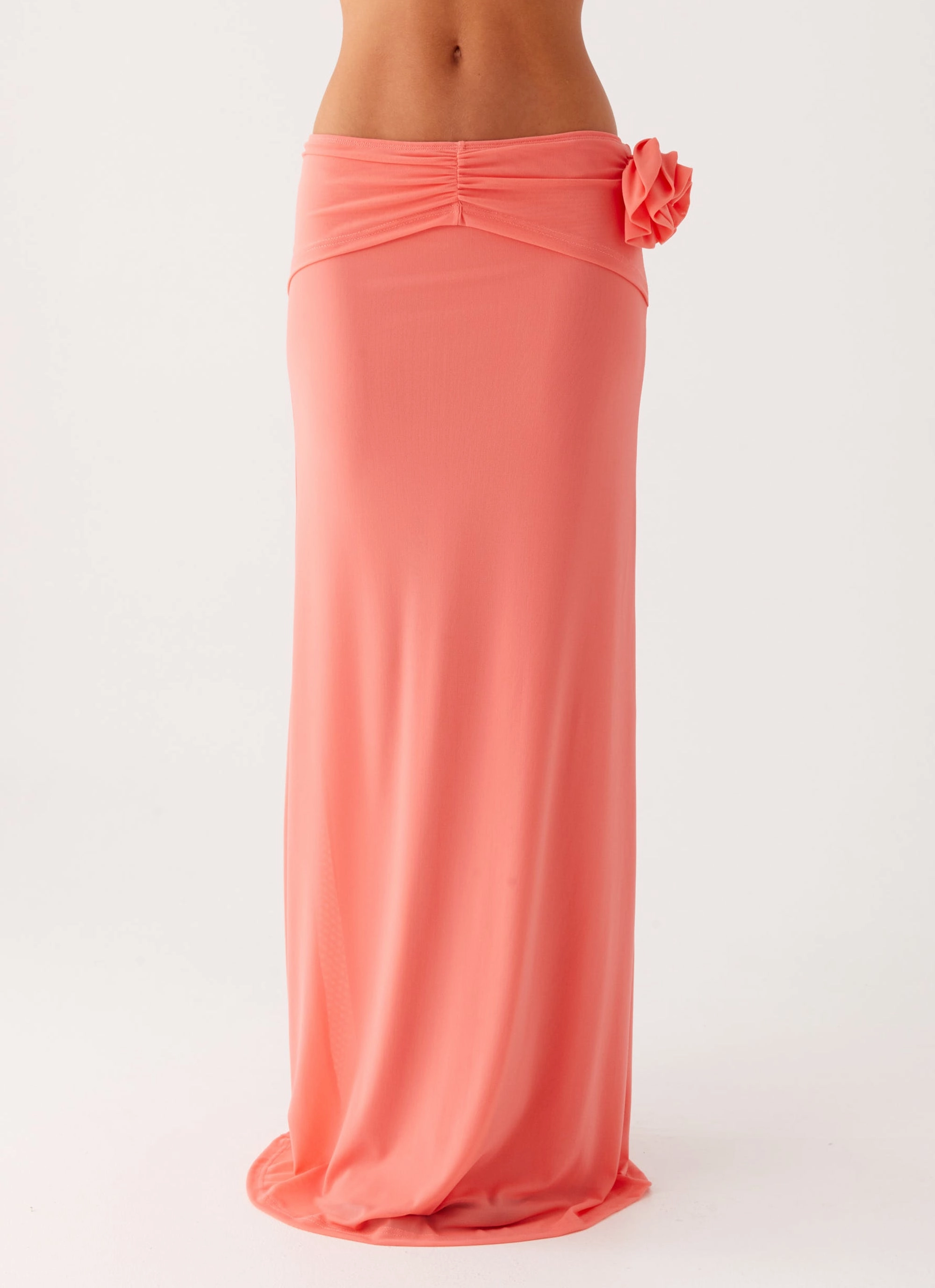Jayce Maxi Skirt - Salmon Seamless construction BreathableFabric