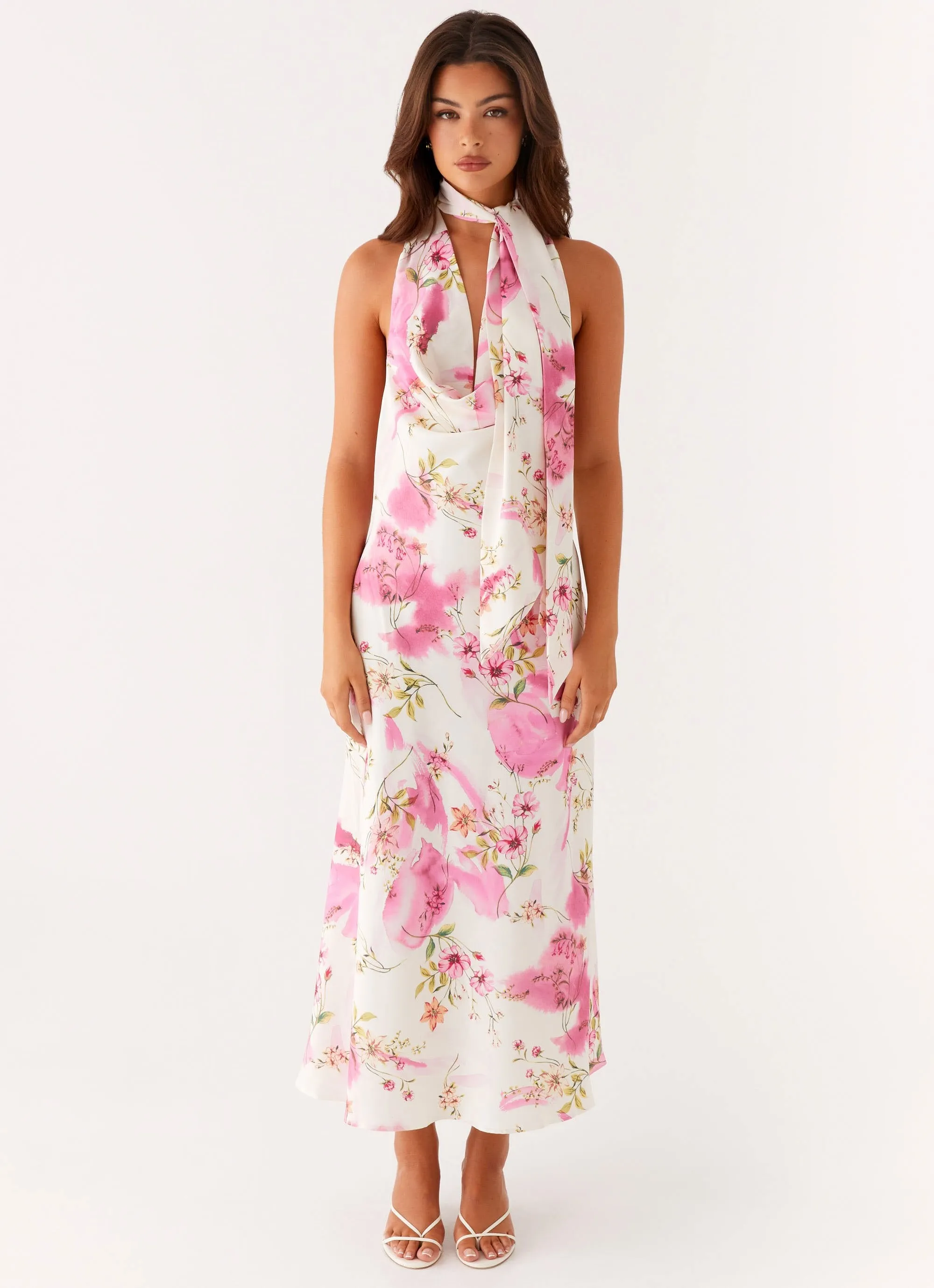 Casual Pick Jensen Midi Dress - Ivory Floral Print